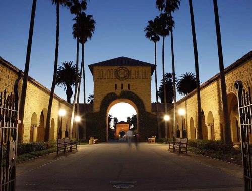 Knight-Hennessy Scholars Program View of the east entrance to the Main Quad at nighttest (Photo Credit: University Website) - Knight-Hennessy