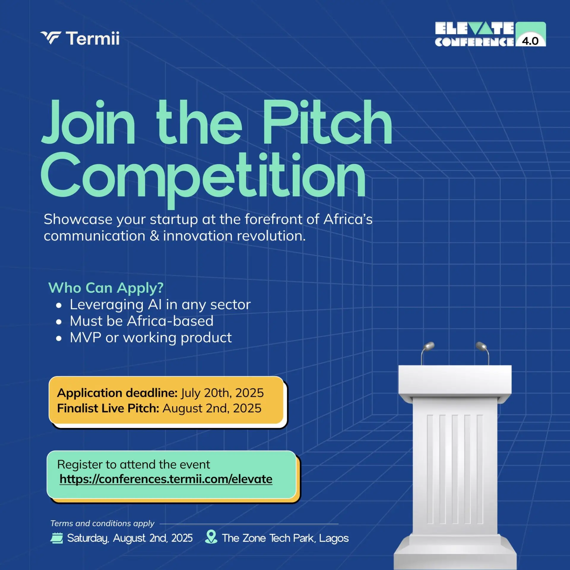 AI Pitch Competition at Termii Elevate 4.0